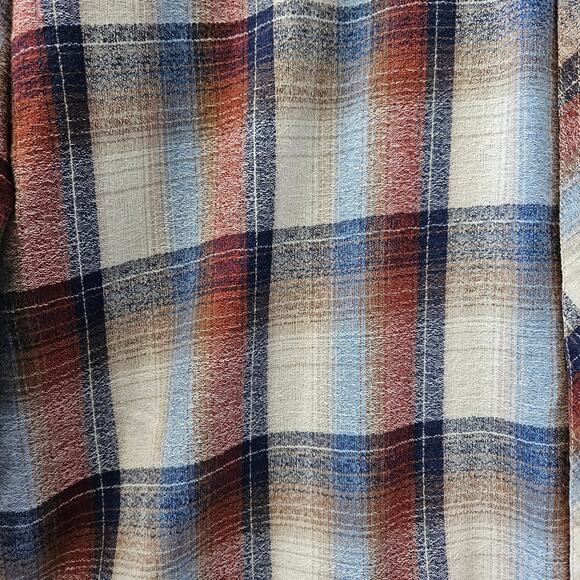 Vintage Men's Rocking K Ranchwear Kennington Plaid Pearl Snap Size Medium - Picture 6 of 11